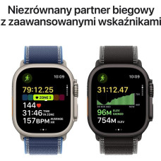 Apple Smartwatch Apple Watch Ultra 3 GPS + Cellular 49mm Natural Titanium / Ocean Band Niebieski  (MEWH4QC/A)