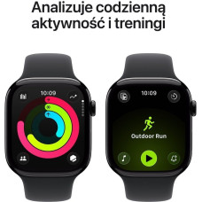 Apple Smartwatch Apple Watch 11 GPS + Cellular 46mm Jet Black Alu Sport Band M/L Czarny  (MFC44WF/A)