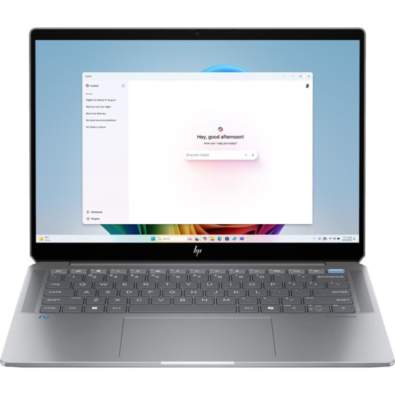 Hewlett-Packard HP OmniBook Ultra 14-fd0003nn AMD Ryzen AI 9 365, Copilot+ PC laptop, 35.6 cm (14"), 2.2K touchscreen, 16 GB LPDDR5x-SDRAM, SSD, Wi-Fi 7 (802.11be), Windows 11 Home, Silver