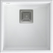 Quadron Zlewozmywak Quadron DAVID 40 GraniteQ snow white/elementy stalowe