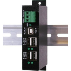 Exsys EXSYS EX-1163HMS-WT 4-portowy koncentrator USB 2.0 z ochroną przeciwprzepięciową i rozszerzonym zakresem temperatur