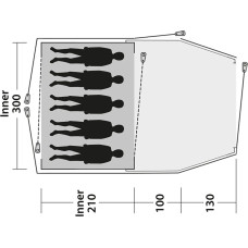 Outwell Palapinė Outwell Cloud 5 Plus, žalia