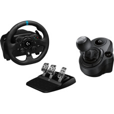 Logitech Kierownica Logitech G923 Xbox Series X|S/Xbox One/PC (941-000158) + Shifter G29, G920 Driving Force (941-000130)