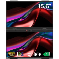 Verbatim Przenośny podw&oacute;jny monitor Verbatim Essentials 15,6'' FHD czarny 32403