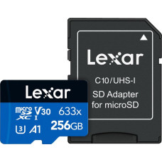 Lexar High-Performance 633x microSDXC 256GB memory card + SD adapter