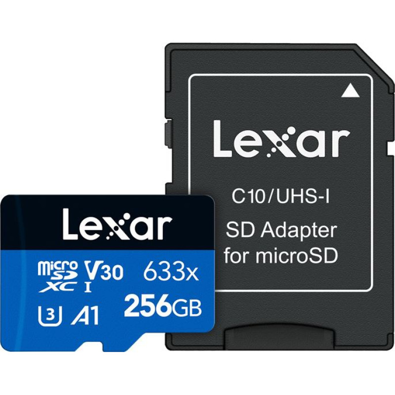 Lexar High-Performance 633x microSDXC 256GB memory card + SD adapter
