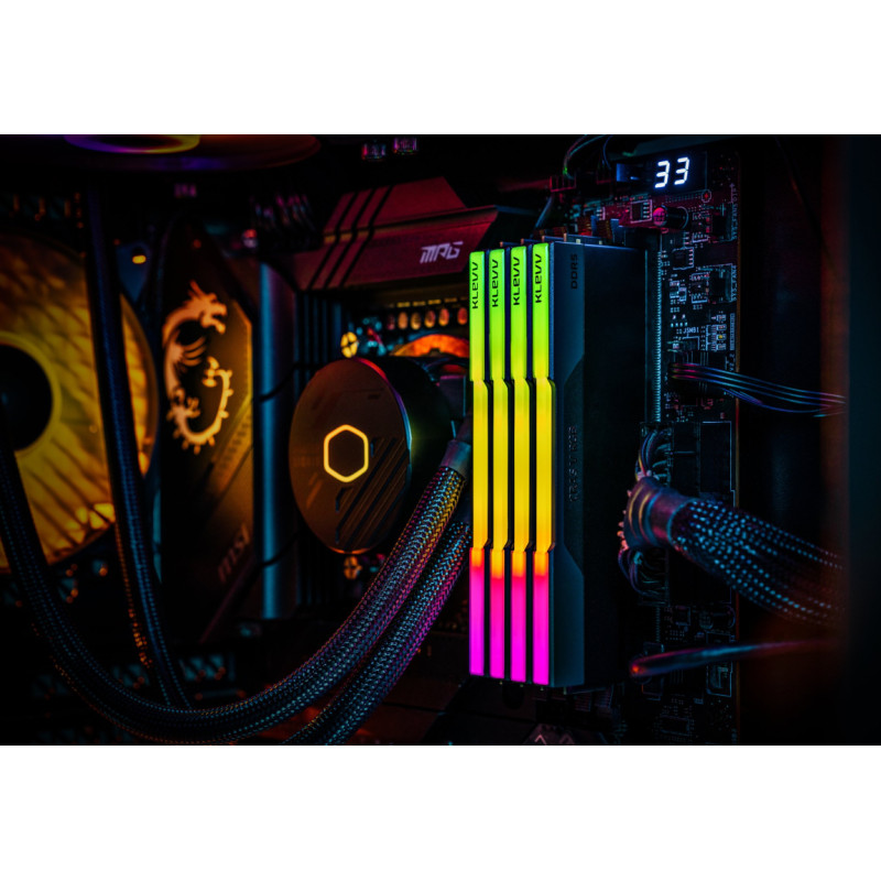 Klevv Pamięć Klevv Cras V RGB moduł pamięci 32 GB 2 x 16 GB DDR5 6400 MT/s 288-pin DIMM (KD5AGUA80-64B300G)
