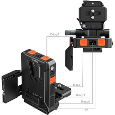 Smallrig Intelligent V-Mount Battery Adapter Plate Compatible with Arca-Swiss (5899)
