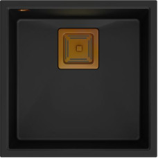 Quadron Zlewozmywak Quadron DAVID 40 GraniteQ pure carbon/elementy złote