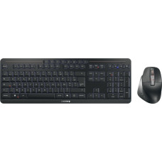 Cherry Klawiatura + mysz Cherry CHERRY Stream desktop ultimate klawiatura Dołączona myszka Dom/Biuro USB + RF Wireless + Bluetooth AZERTY francuski Czarny