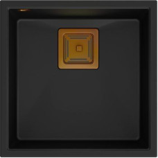 Quadron Zlewozmywak Quadron DAVID 40 GraniteQ pure carbon/elementy miedziane