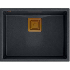 Quadron Zlewozmywak Quadron DAVID 50 GraniteQ black diamond/elementy miedziane