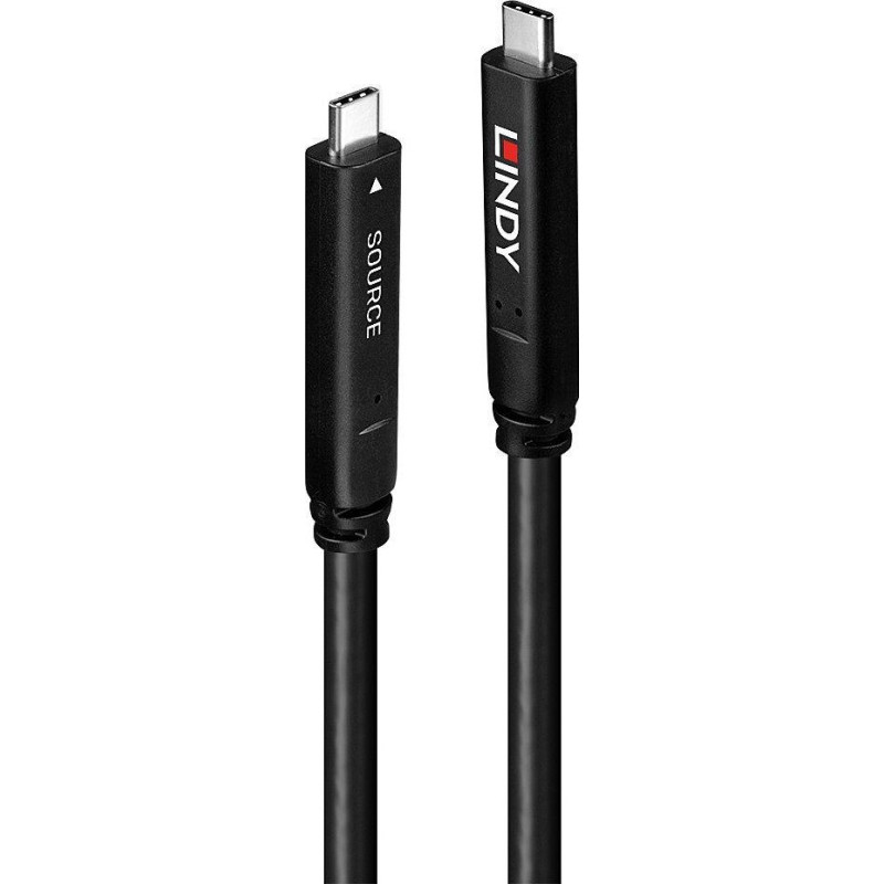 Lindy Kabel USB Lindy USB-C - USB-C 15 m Czarny (43399)