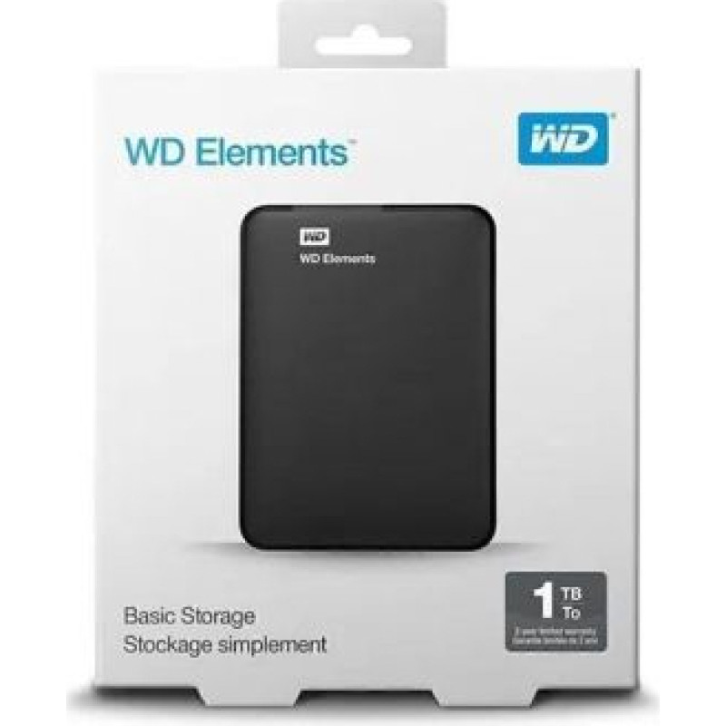 Western Digital HDD External Elements 2.5" 1TB USB 3.2 (WDBUZG0010BBK-WESN)