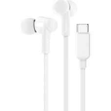 Belkin słuchawki przewodowe douszne usb-c, białe