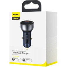 Baseus Car Charger Particular Digital Display C+U, PD 3.0 QC 4.0+, SCP, PPS, 5A, 65W Silver (CCKX-C0A)