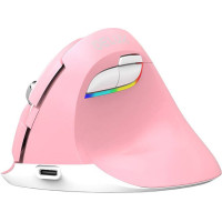 Delux Wireless Vertical Mouse Delux M618Mini DB BT+2.4G 2400DPI (pink)