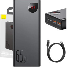 Baseus Powerbank Baseus Adaman Metal 20000mAh PD QC 3.0 65W 2xUSB + USB-C + micro USB (Black)