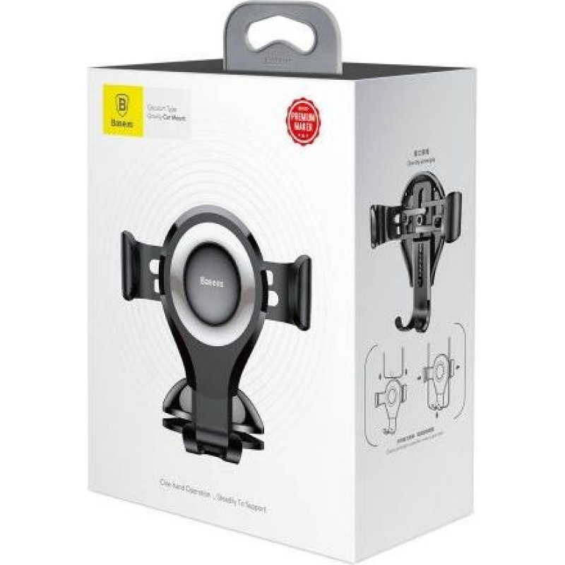 Baseus Car Mount Osculum Type Gravity Black/Silver (SUYL-XP0S)