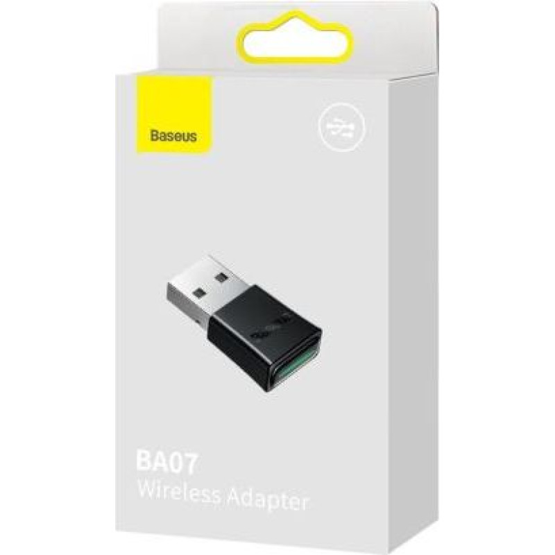 Baseus HUB BA07 Bluetooth USB Adapter BT 5.3, with LED indicator, 20m range, Black (ZJBA010001)