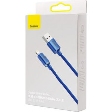 Baseus Lightning Crystal Shine Cable Series Fast Charging Data Cable 2.4A 2m Blue (CAJY000103)