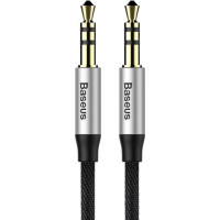 Baseus Yiven Audio Cable mini jack 3,5mm AUX, 1m (Black+Silver)