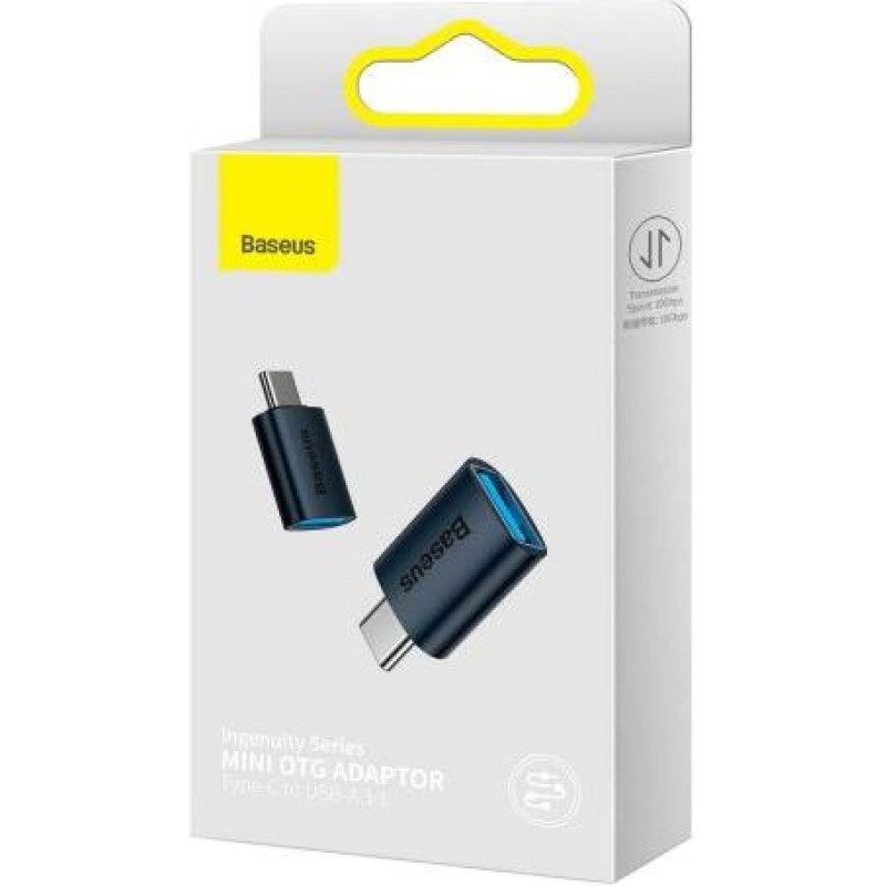 Baseus Converter Ingenuity Series Mini OTG Adaptor USB-A 3.1 Female to Type-C Male Blue (ZJJQ000003)