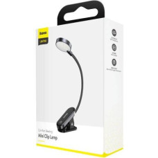 Baseus Home Comfort Reading Mini Clip Lamp + charing cable, 400 mAh, 4000K, 3W Dark Gray (DGRAD-0G)