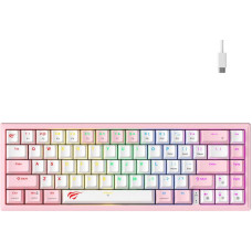 Havit KB874L RGB Mechanical Gaming Keyboard (pink and white) (QWERTY)