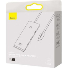 Baseus HUB Lite Series 4-in-1 adapter (Type-C to 4xUSB-A 3.0 5Gb/s) cable 2m, Black (WKQX030501)