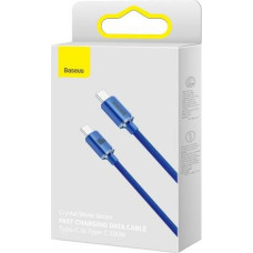 Baseus Type-C - Type-C Crystal Shine series fast charging data cable 100W 2m Blue (CAJY000703)