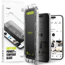 Ringke iPhone 16 Pro Screen Protector Privacy Premium Easy Slide Tempered Glass 9H with installation jig (2pcs) Transparent