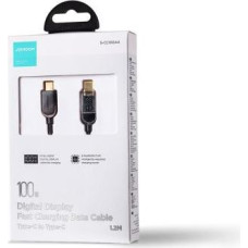 Joyroom Type-C - Type-C Data Cable 100W, 1.2m with Digital Display, Black (S-CC100A4)