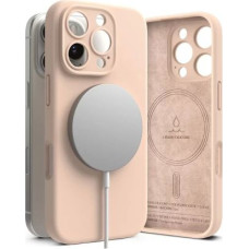 Ringke iPhone 16 Pro Case Silicone Magnetic Pink Sand