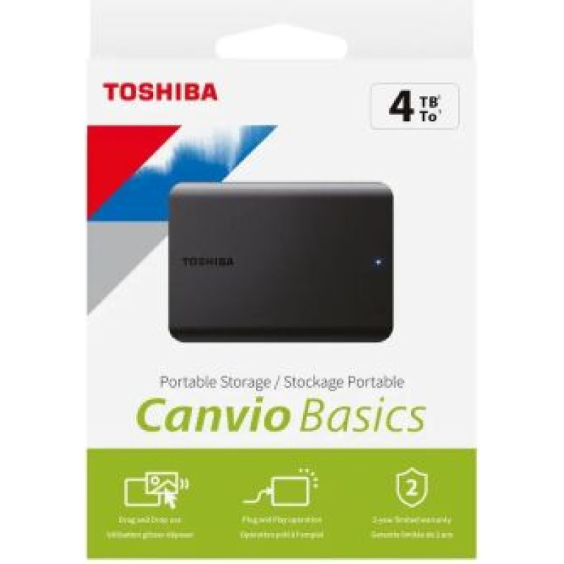 Toshiba HDD Canvio Basics 2.5" 4TB USB 3.2 (HDTB540EK3CA)