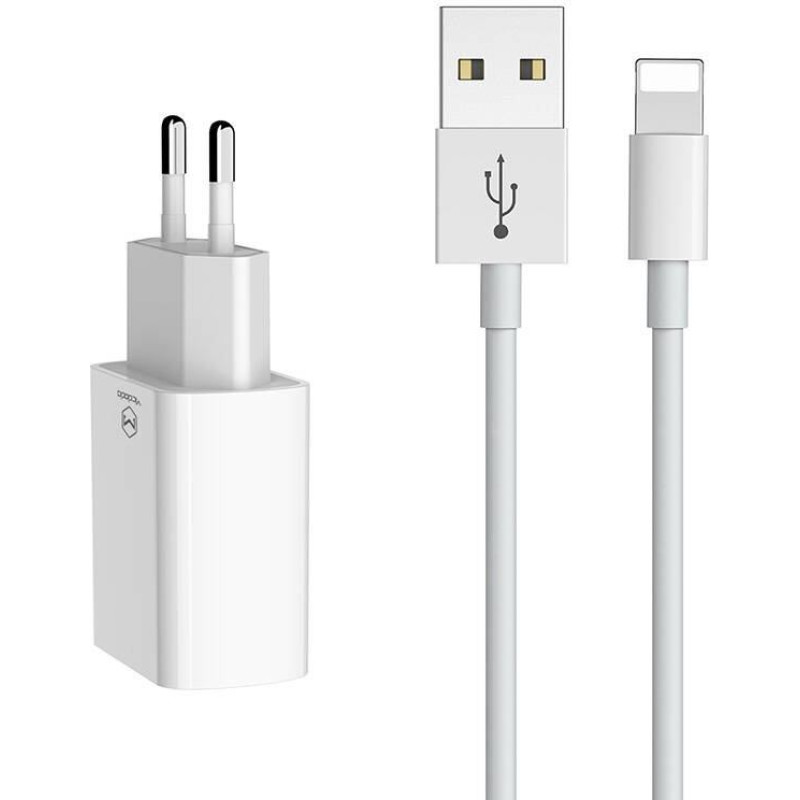 Mcdodo Dual USB charger Mcdodo CH-6720 (EU) Lightning 1m Travel set (white)