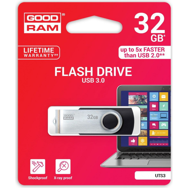 Goodram 32GB UTS3 czarny [USB 3.0]