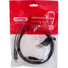 Unitek HDMI CABLE 2.0 4K60HZ,FLAT,2M,C11063BK-2M