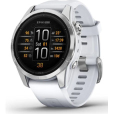 Garmin epix Pro (Gen 2) 3.05 cm (1.2") AMOLED 42 mm Digital 390 x 390 pixels Touchscreen Silver Wi-Fi GPS (satellite)