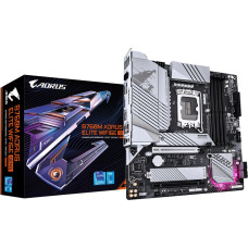 Gigabyte B760M AORUS ELITE WIFI6E GEN5 Motherboard - Supports 14th Gen. Intel Core CPUs, 12+1+1 phases VRM, up to 5600MHz DDR5, 2xPCIe 4.0 M.2, Wi-Fi 6E, 2.5 GbE LAN, USB 3.2 Gen 2x2
