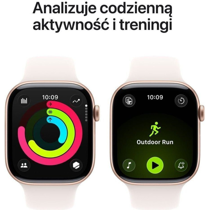 Apple Watch Series 11&nbsp;GPS&nbsp;46mm&nbsp;Rose Gold Aluminium Case | Light Blush Sport Band - M/L