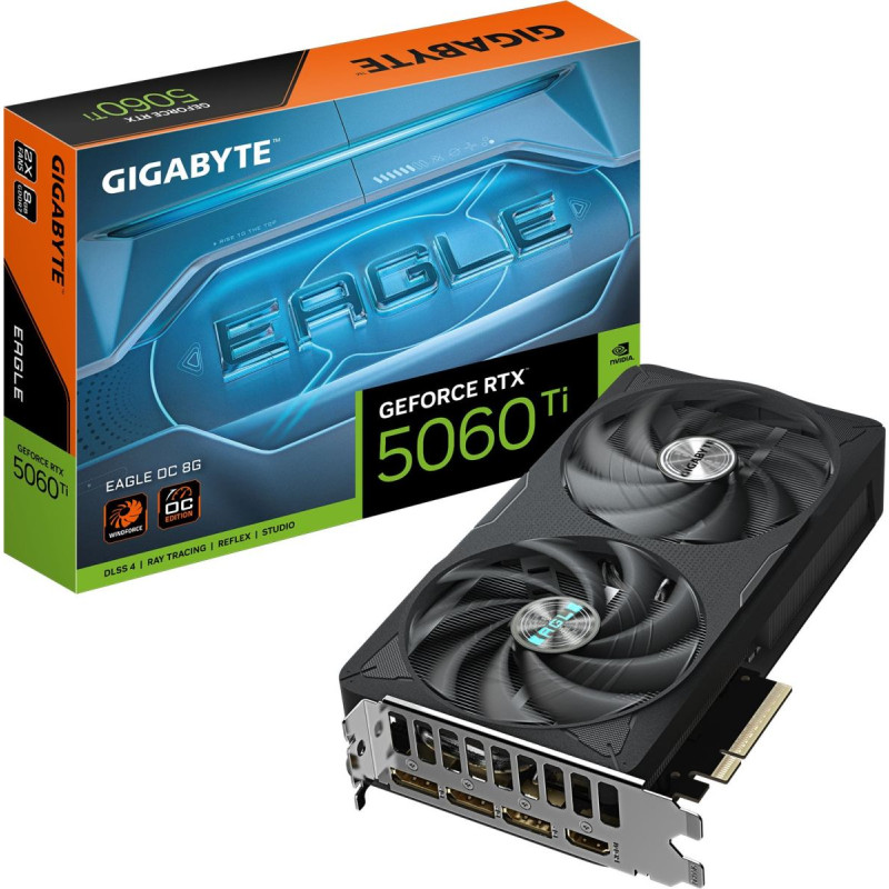 Gigabyte Karta graficzna Gigabyte GeForce RTX 5060 Ti Eagle OC 8GB GDDR7 DLSS4 (GV-N506TEAGLE OC-8GD)