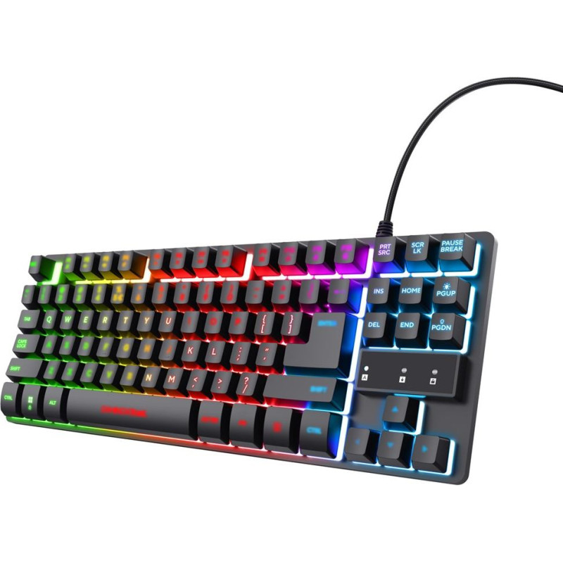 Trust GXT 833 Thado keyboard Gaming USB Dutch Black, Silver