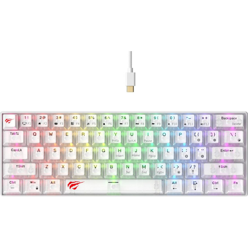 Havit KB903L - gaming keyboard (transparent white)